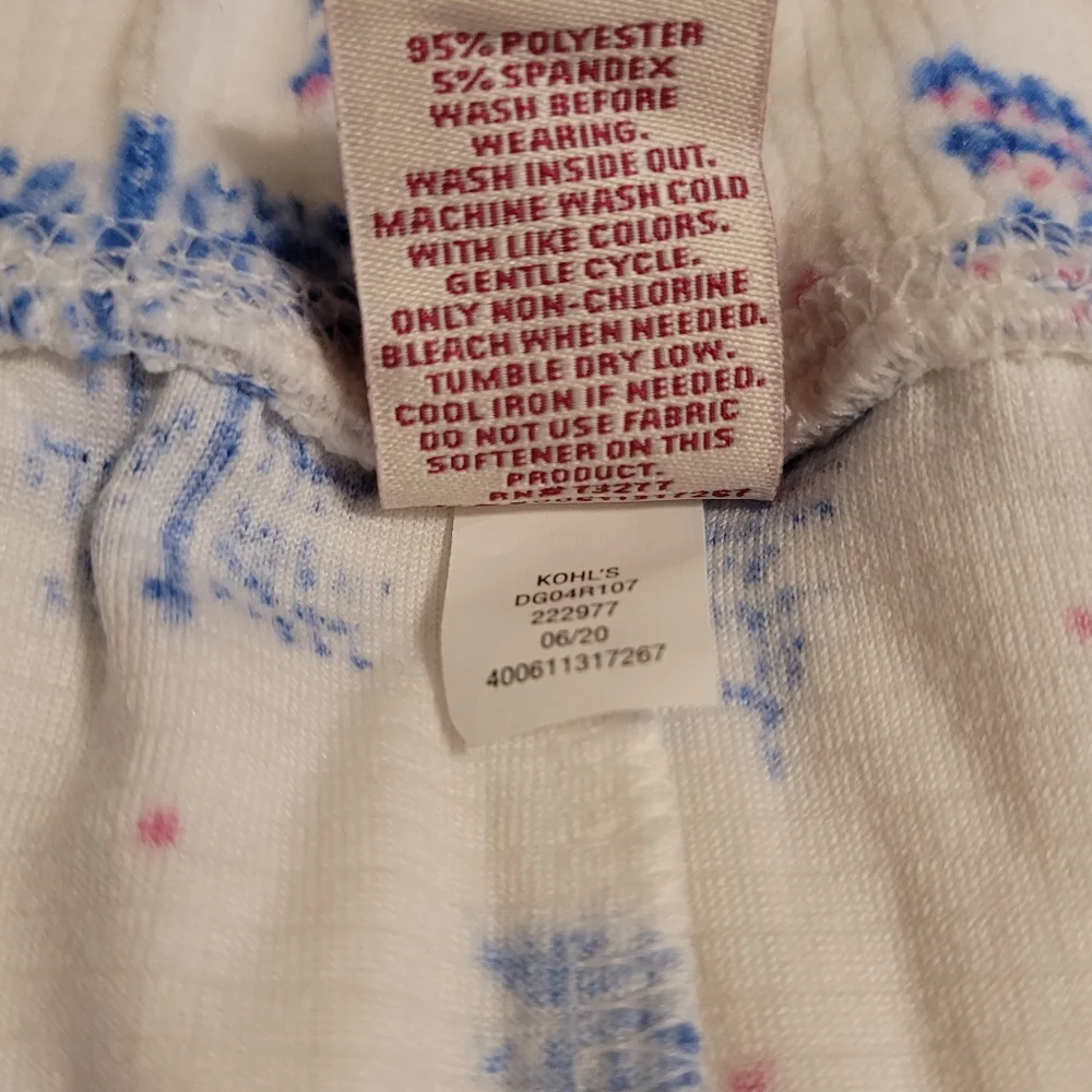 Girl's SO Pajama 2pc Set Snowflakes sz 16 - Picture 9 of 16